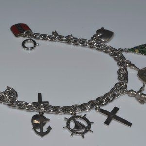 Vintage Sterling Silver Charm Bracelet